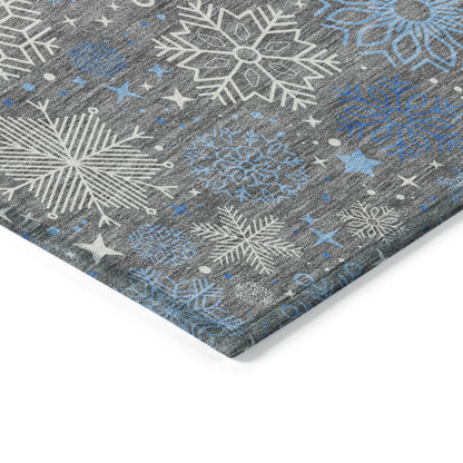 Addison Rugs Quaon Gray Washable Indoor-Outdoor Rug