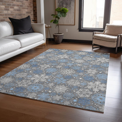 Addison Rugs Quaon Gray Washable Indoor-Outdoor Rug