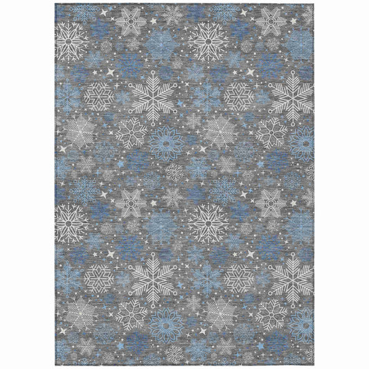 Addison Rugs Quaon Gray Washable Indoor-Outdoor Rug