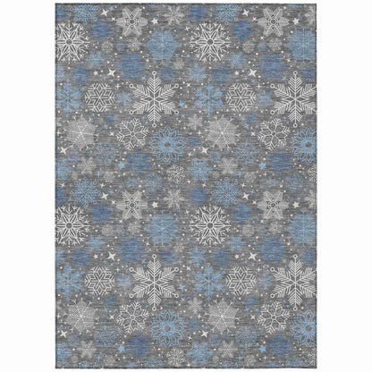Addison Rugs Quaon Gray Washable Indoor-Outdoor Rug