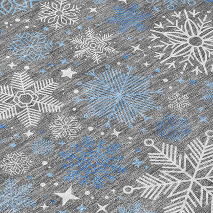 Addison Rugs Quaon Gray Washable Indoor-Outdoor Rug