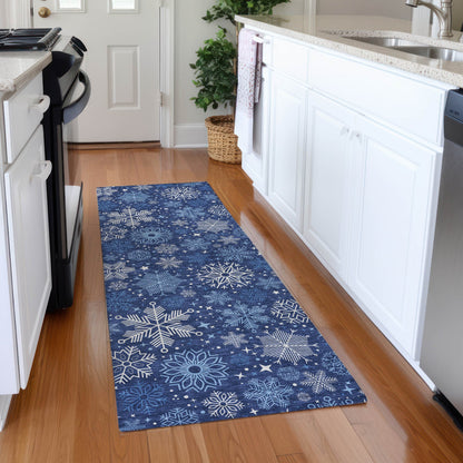 Addison Rugs Quaon Navy Washable Indoor-Outdoor Rug