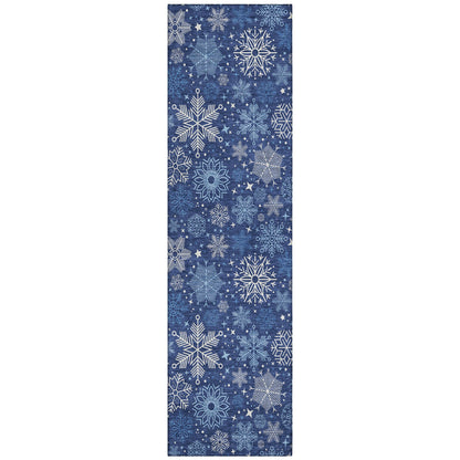 Addison Rugs Quaon Navy Washable Indoor-Outdoor Rug