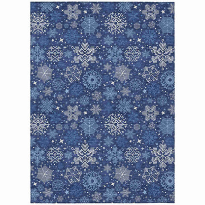 Addison Rugs Quaon Navy Washable Indoor-Outdoor Rug