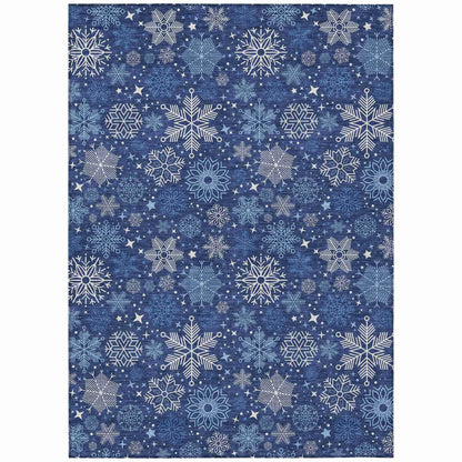 Addison Rugs Quaon Navy Washable Indoor-Outdoor Rug