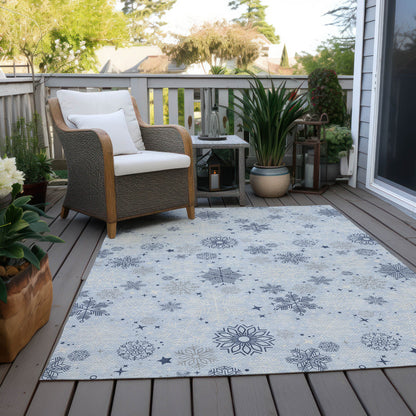 Addison Rugs Quaon Blue Washable Indoor-Outdoor Rug