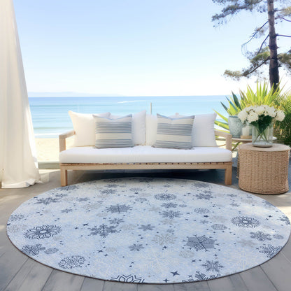 Addison Rugs Quaon Blue Washable Indoor-Outdoor Rug