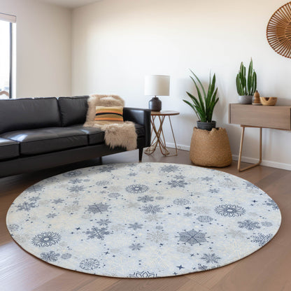 Addison Rugs Quaon Blue Washable Indoor-Outdoor Rug
