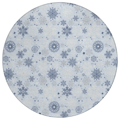 Addison Rugs Quaon Blue Washable Indoor-Outdoor Rug