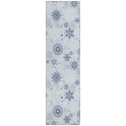 Addison Rugs Quaon Blue Washable Indoor-Outdoor Rug