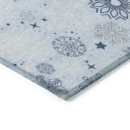 Addison Rugs Quaon Blue Washable Indoor-Outdoor Rug