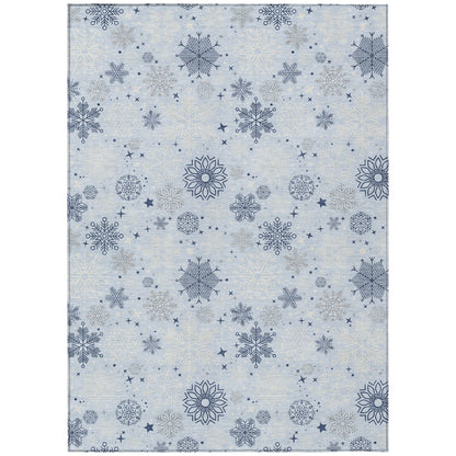 Addison Rugs Quaon Blue Washable Indoor-Outdoor Rug