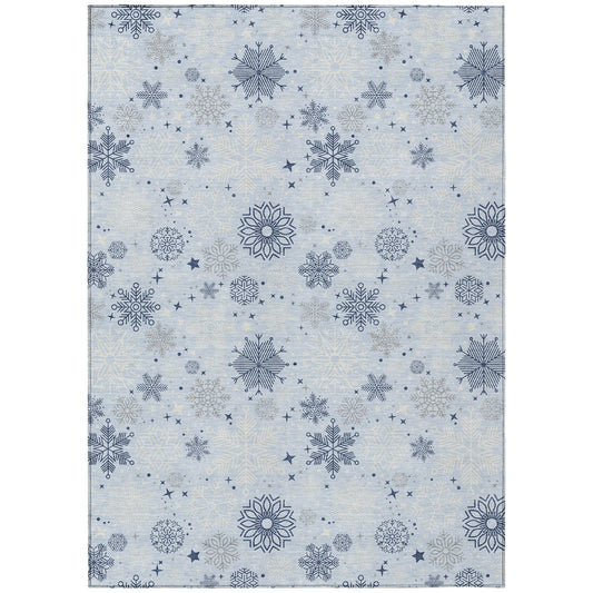 Addison Rugs Quaon Blue Washable Indoor-Outdoor Rug