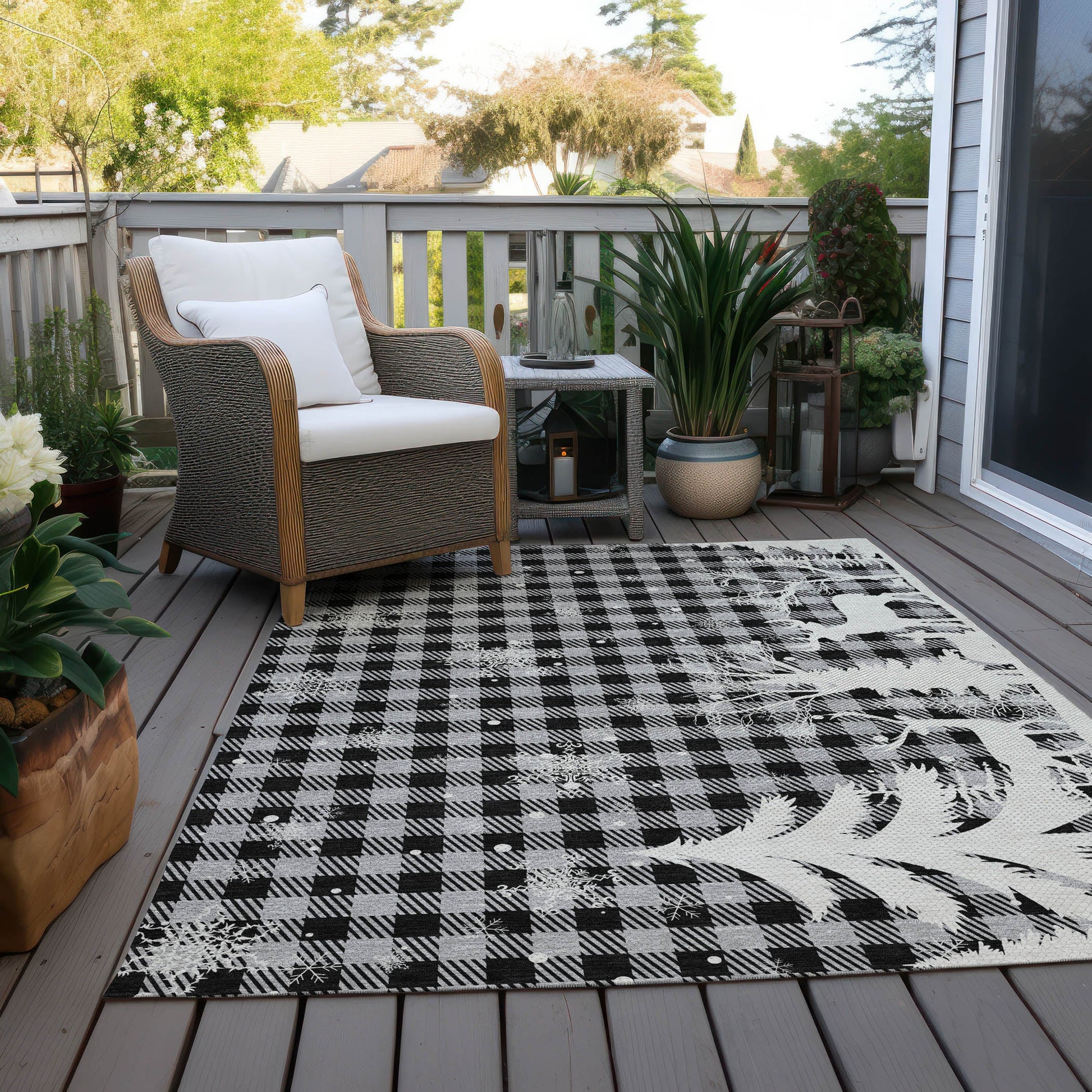 Addison Rugs Quaora Gray Washable Indoor-Outdoor Rug