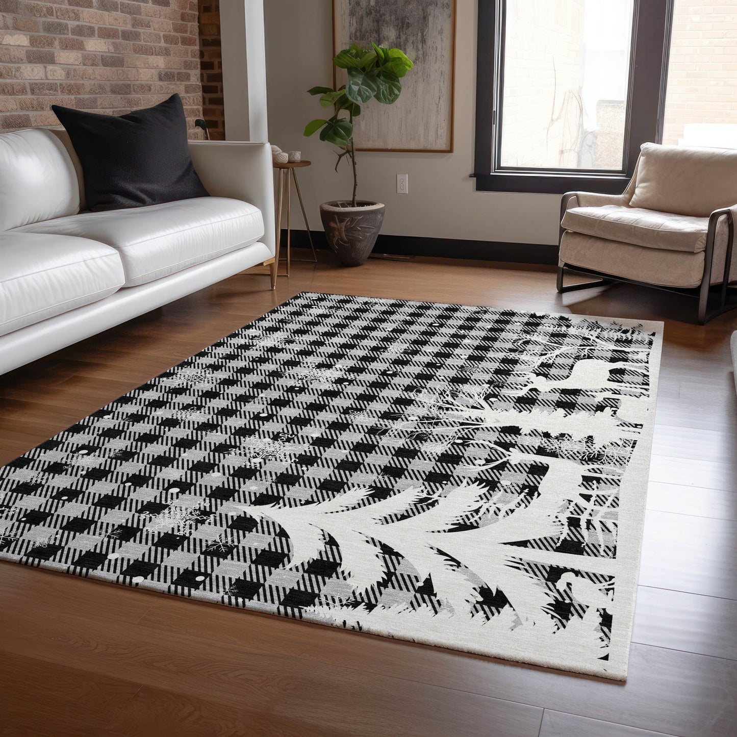 Addison Rugs Quaora Gray Washable Indoor-Outdoor Rug