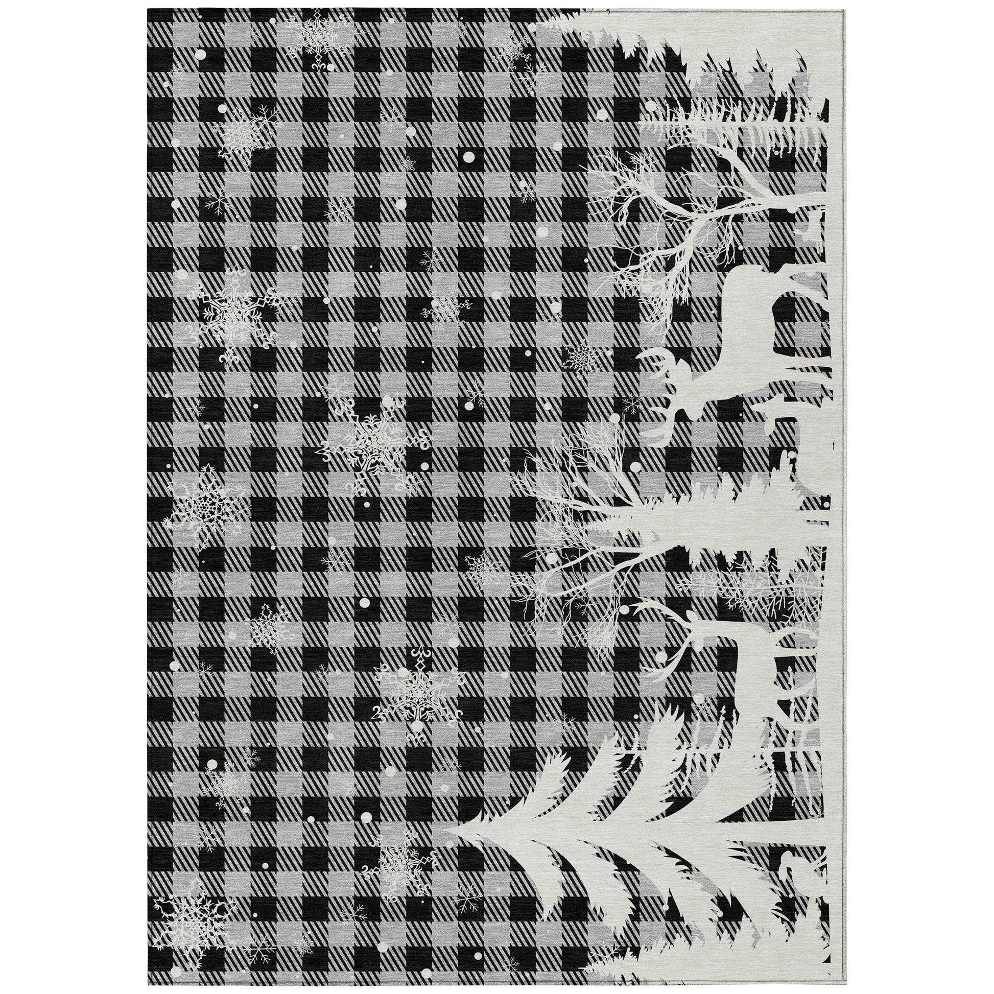 Addison Rugs Quaora Gray Washable Indoor-Outdoor Rug