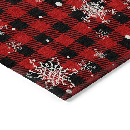 Addison Rugs Quaora Red Washable Indoor-Outdoor Rug