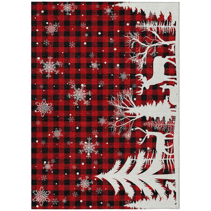 Addison Rugs Quaora Red Washable Indoor-Outdoor Rug