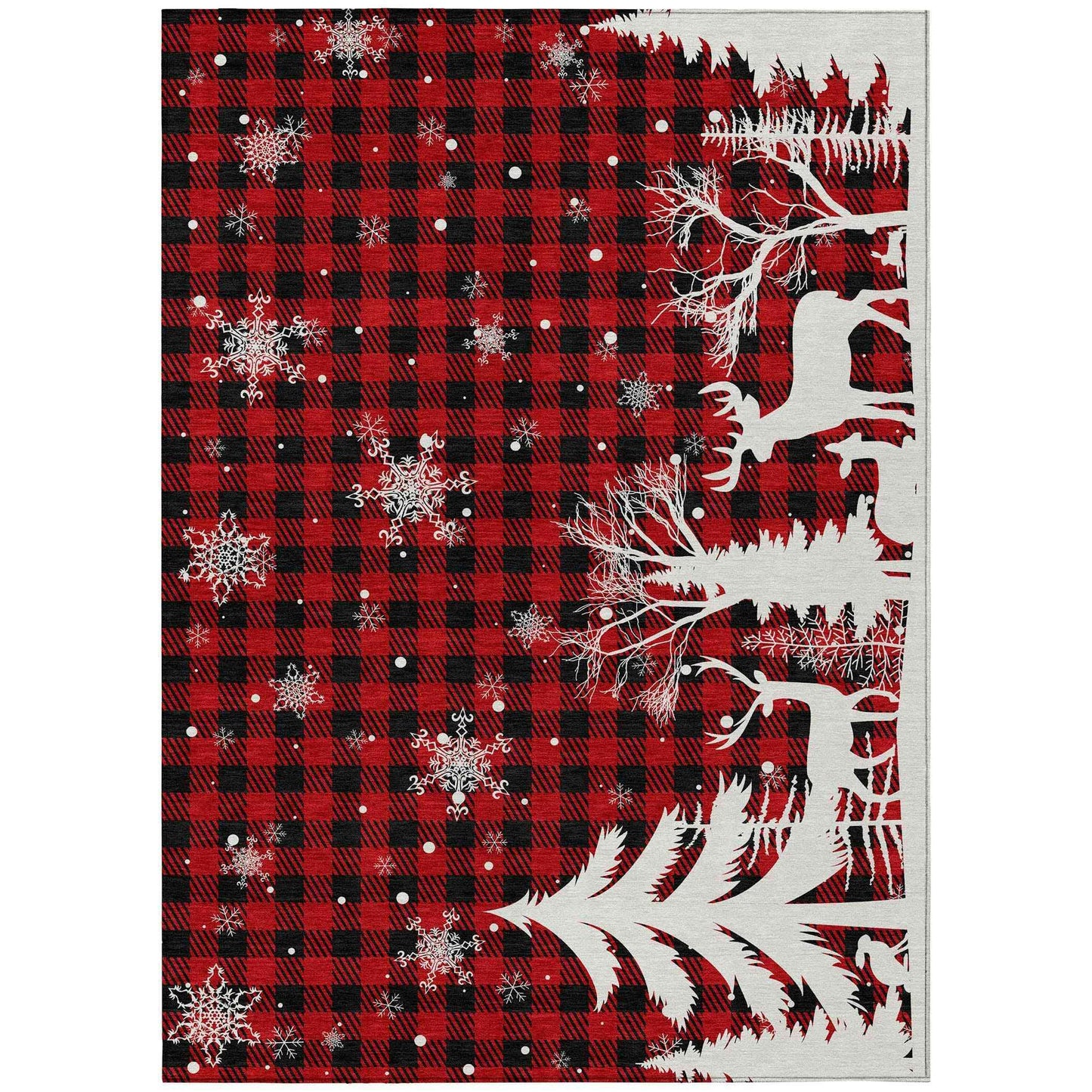 Addison Rugs Quaora Red Washable Indoor-Outdoor Rug