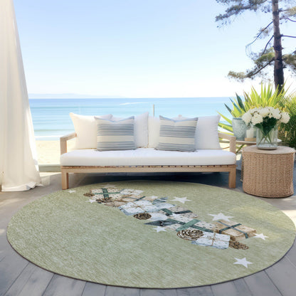 Addison Rugs Raeain Green Washable Indoor-Outdoor Rug