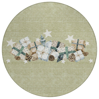 Addison Rugs Raeain Green Washable Indoor-Outdoor Rug