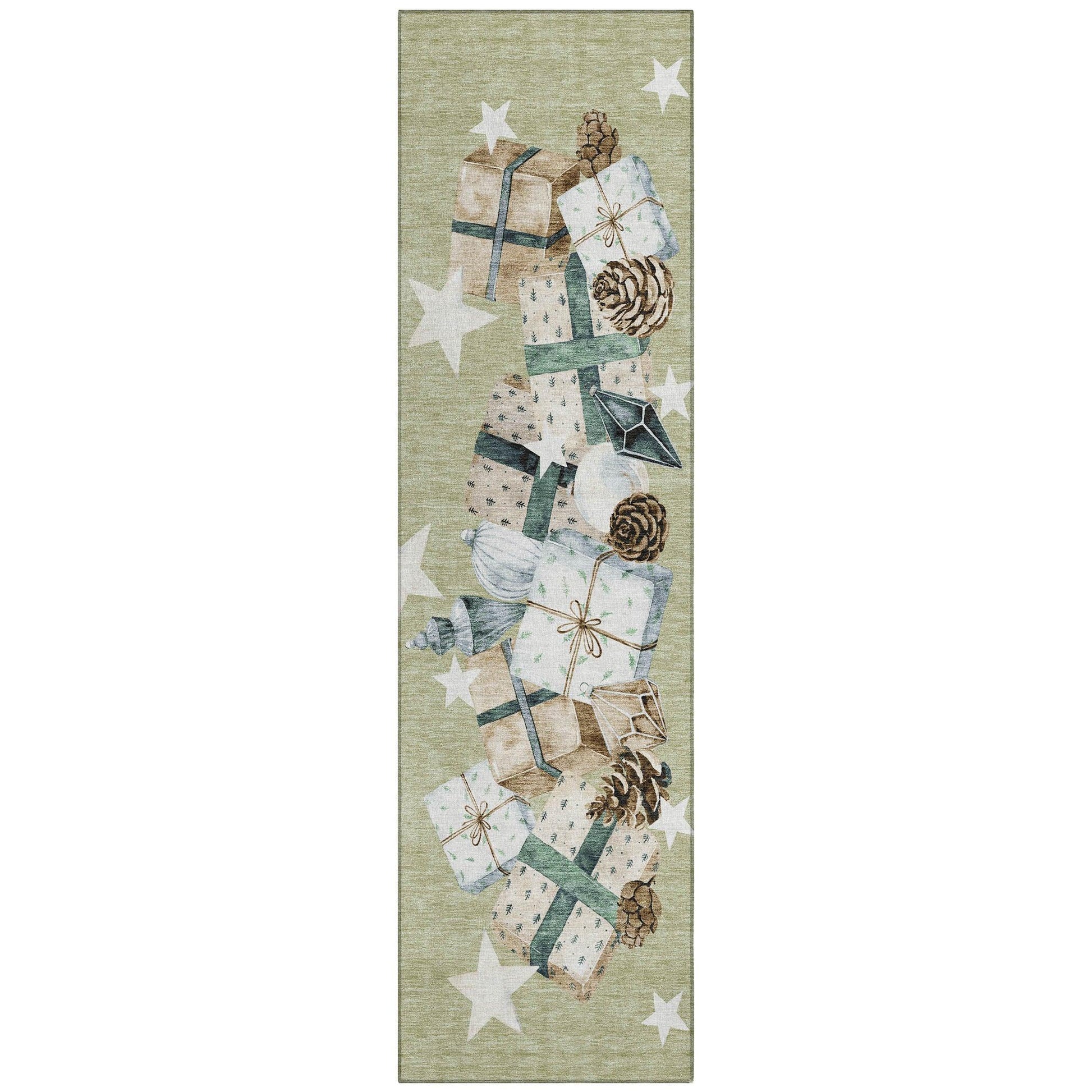 Addison Rugs Raeain Green Washable Indoor-Outdoor Rug