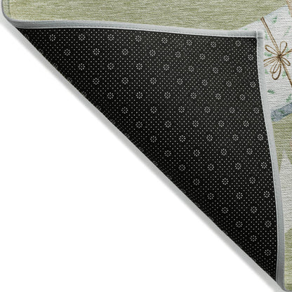 Addison Rugs Raeain Green Washable Indoor-Outdoor Rug