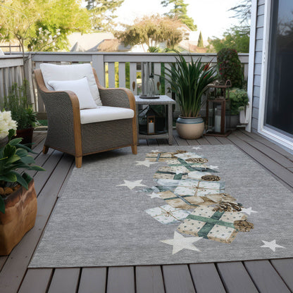 Addison Rugs Raeain Gray Washable Indoor-Outdoor Rug