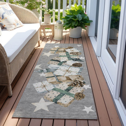 Addison Rugs Raeain Gray Washable Indoor-Outdoor Rug