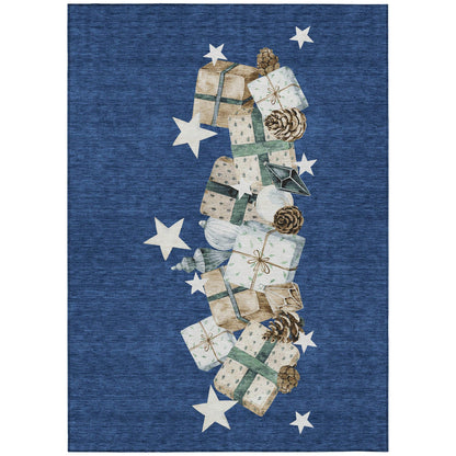 Addison Rugs Raeain Navy Washable Indoor-Outdoor Rug