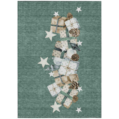 Addison Rugs Raeain Blue Washable Indoor-Outdoor Rug