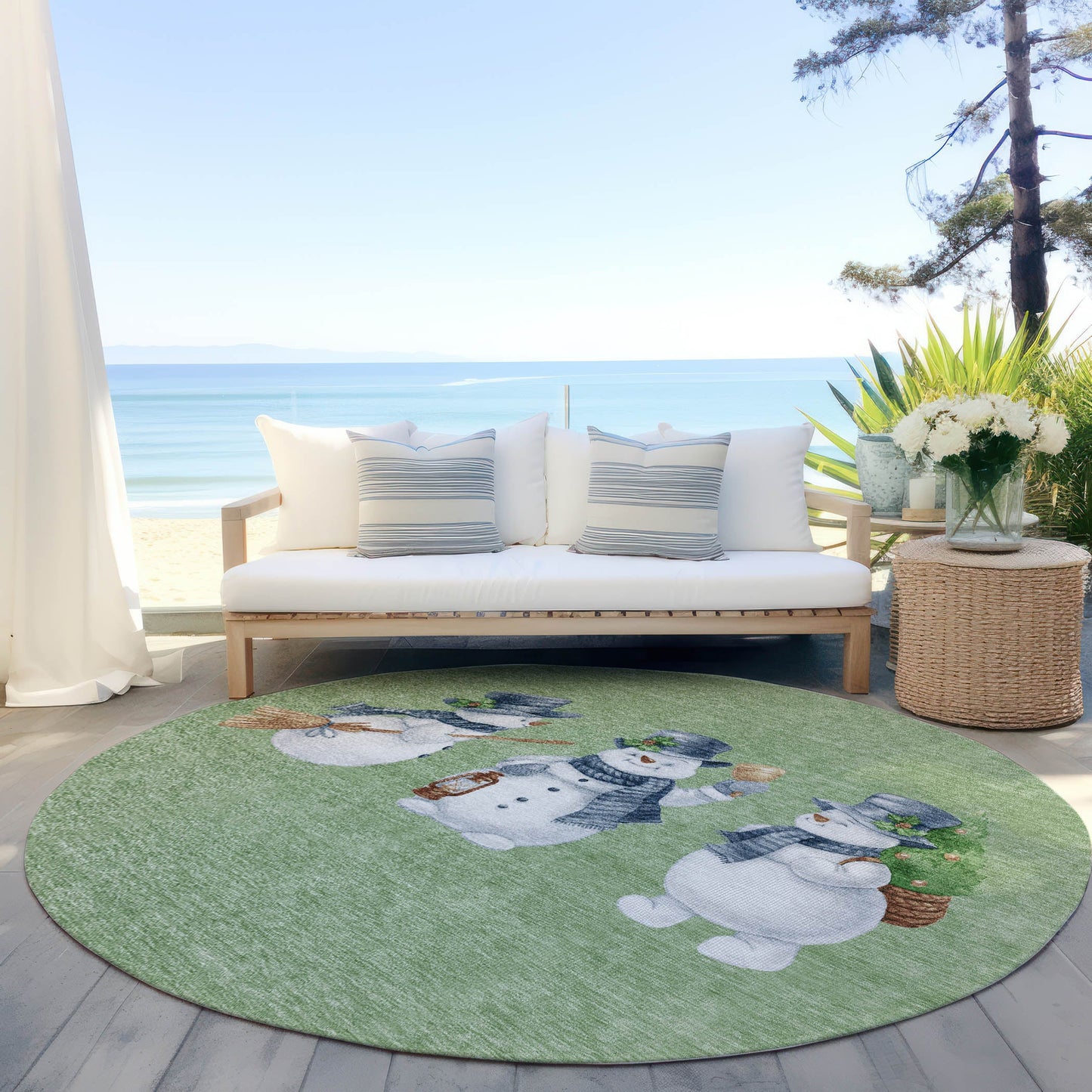 Addison Rugs Raeanor Green Washable Indoor-Outdoor Rug
