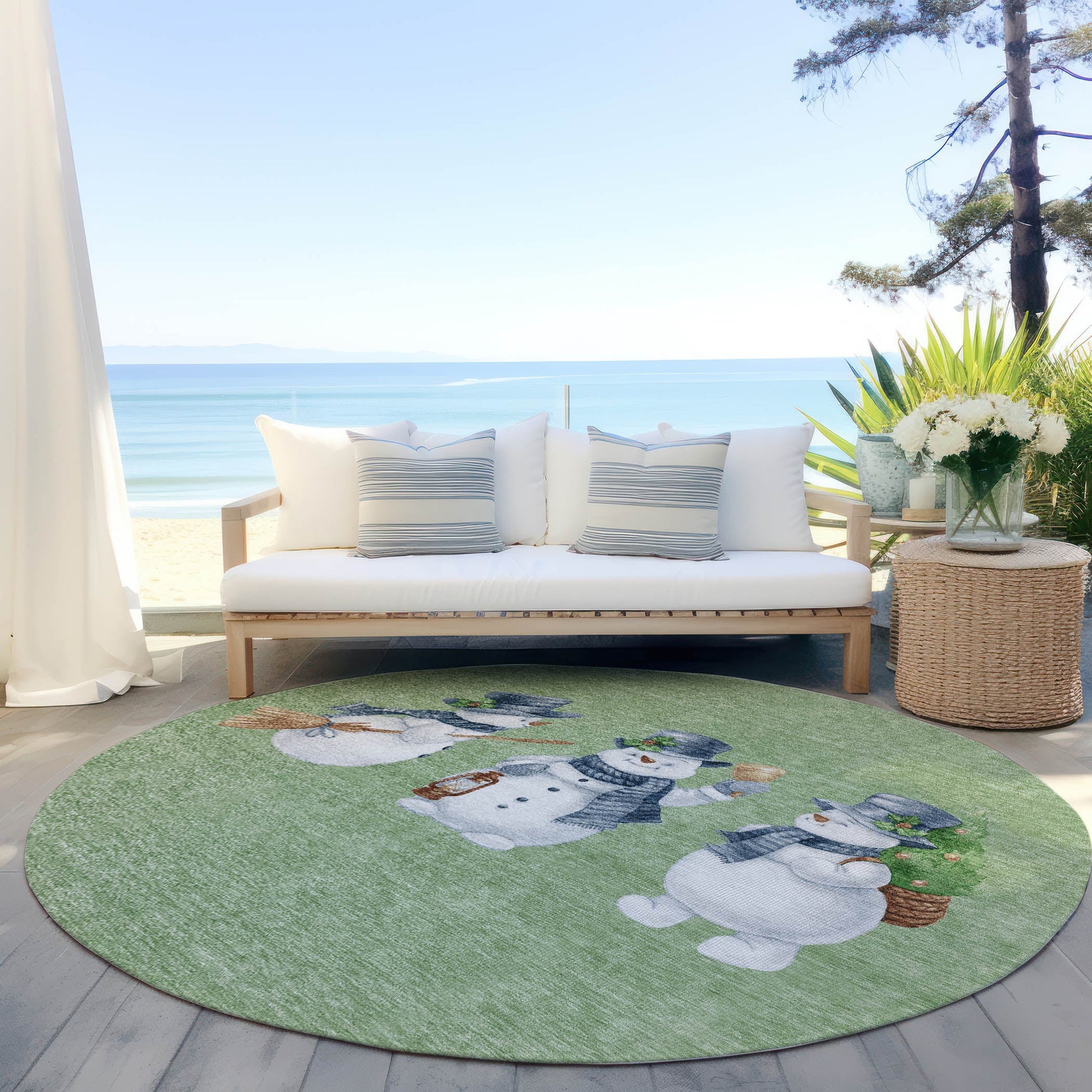 Addison Rugs Raeanor Green Washable Indoor-Outdoor Rug