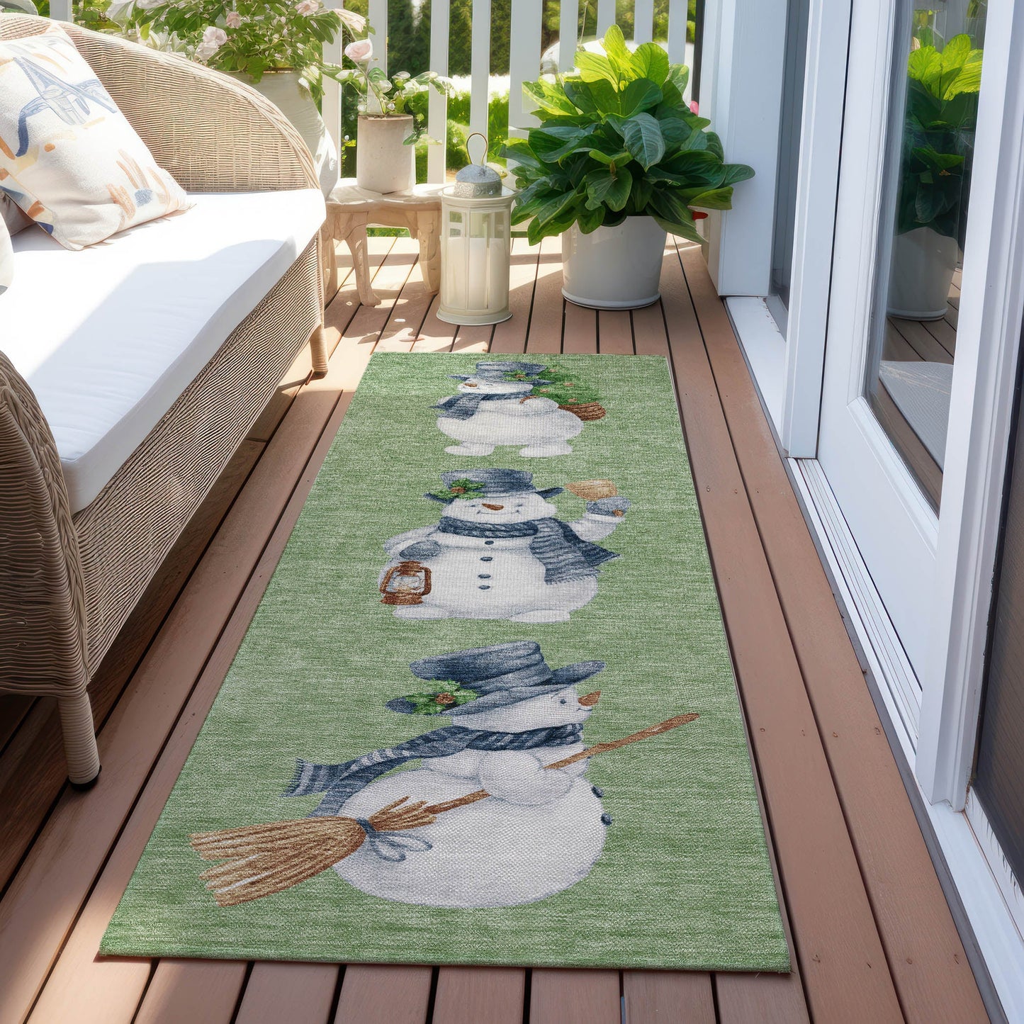 Addison Rugs Raeanor Green Washable Indoor-Outdoor Rug
