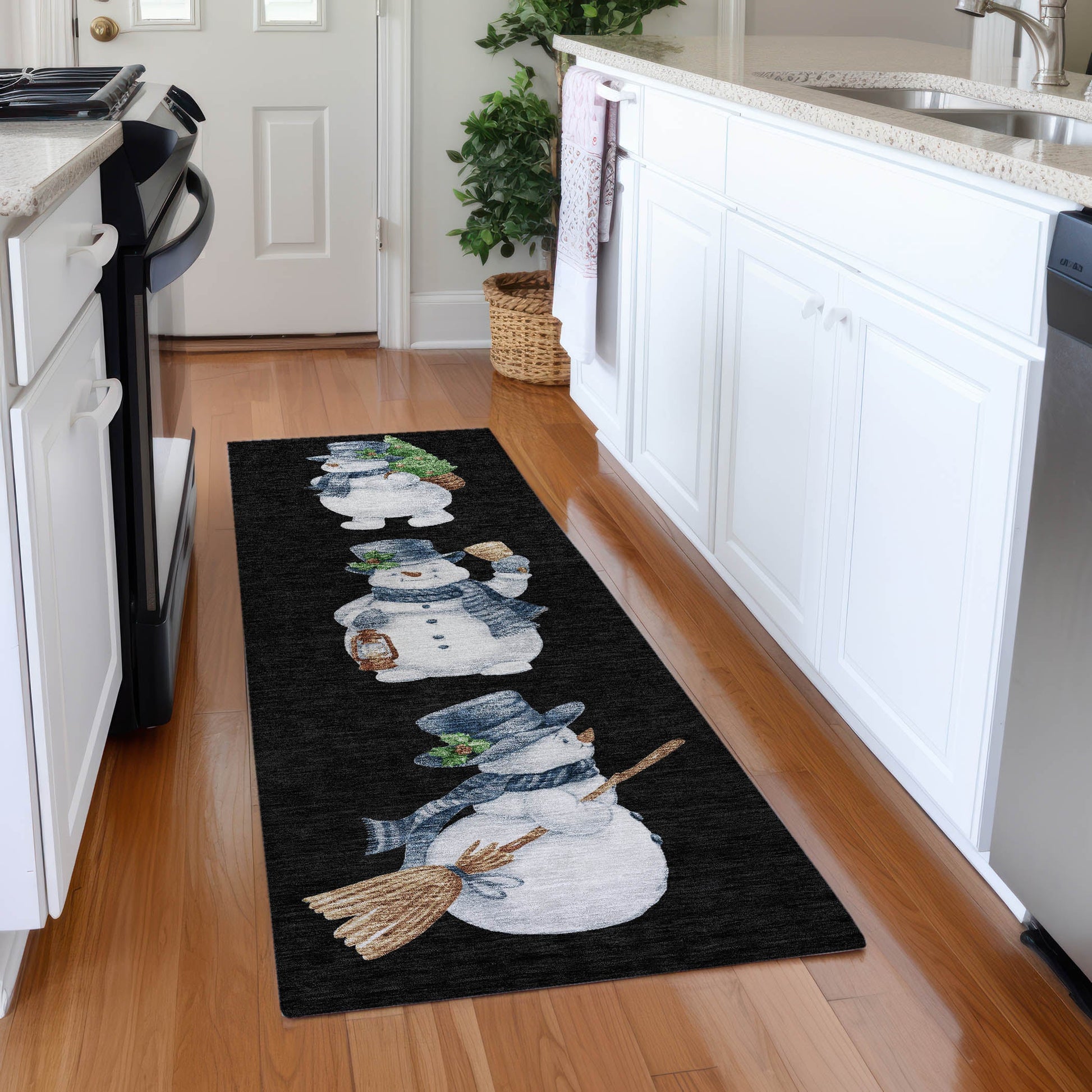 Addison Rugs Raeanor Black Washable Indoor-Outdoor Rug