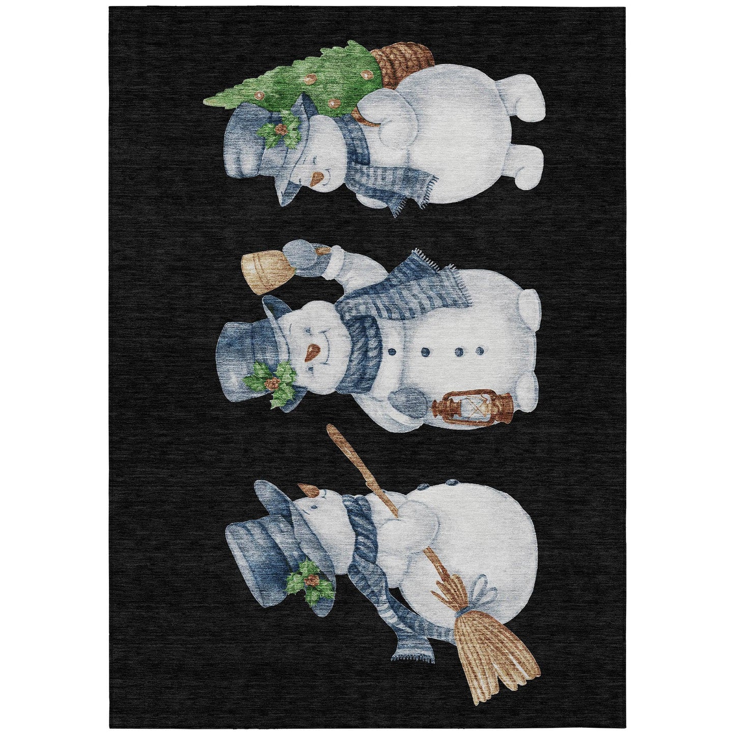 Addison Rugs Raeanor Black Washable Indoor-Outdoor Rug