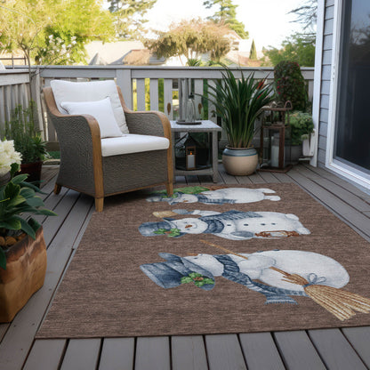 Addison Rugs Raeanor Brown Washable Indoor-Outdoor Rug