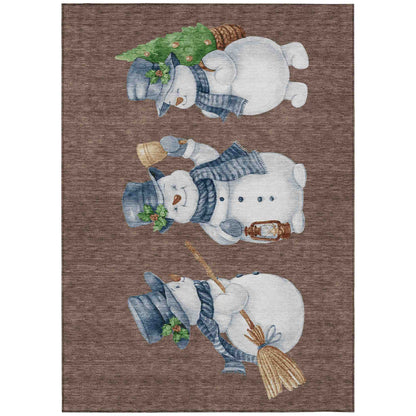 Addison Rugs Raeanor Brown Washable Indoor-Outdoor Rug