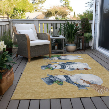 Addison Rugs Raeanor Gold Washable Indoor-Outdoor Rug