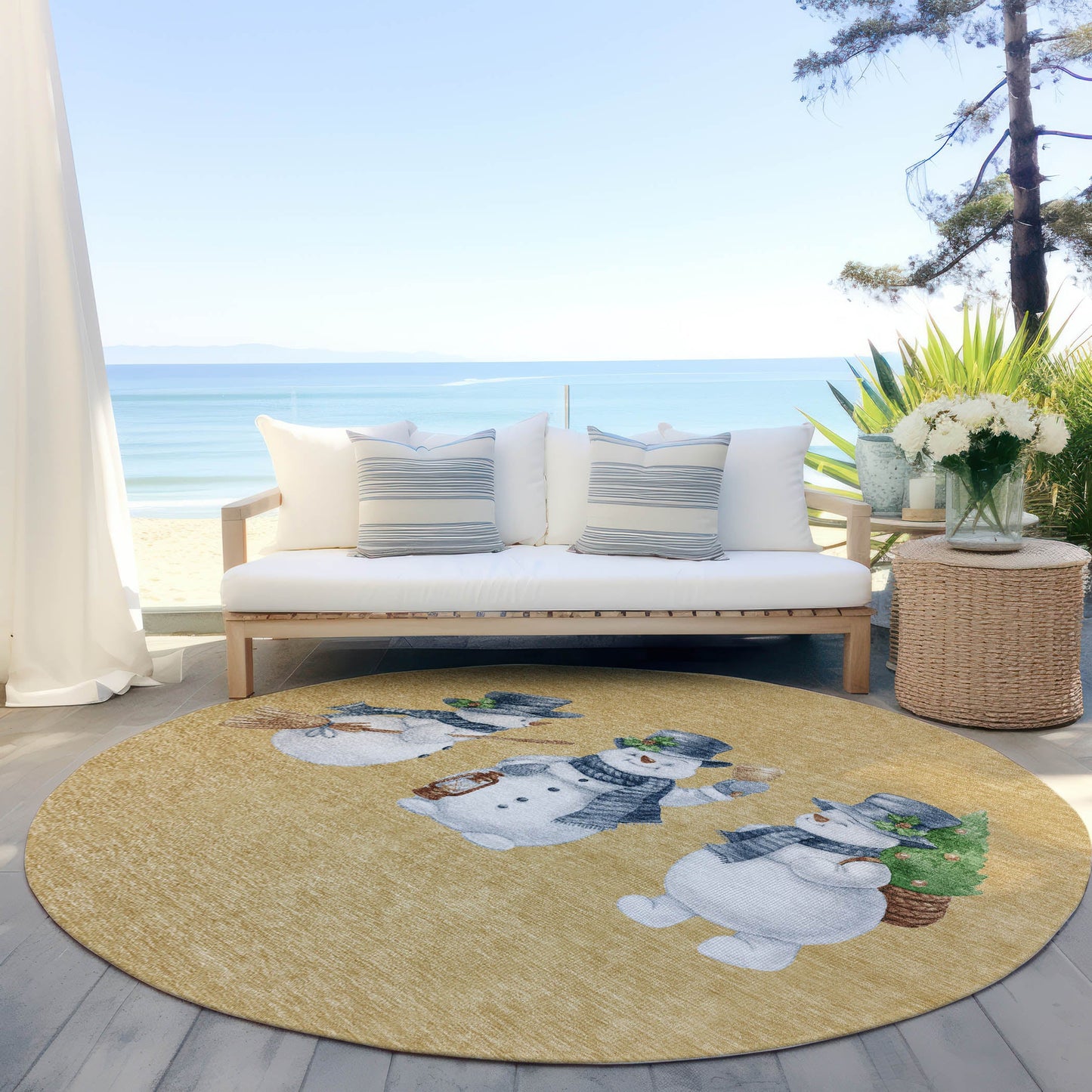Addison Rugs Raeanor Gold Washable Indoor-Outdoor Rug