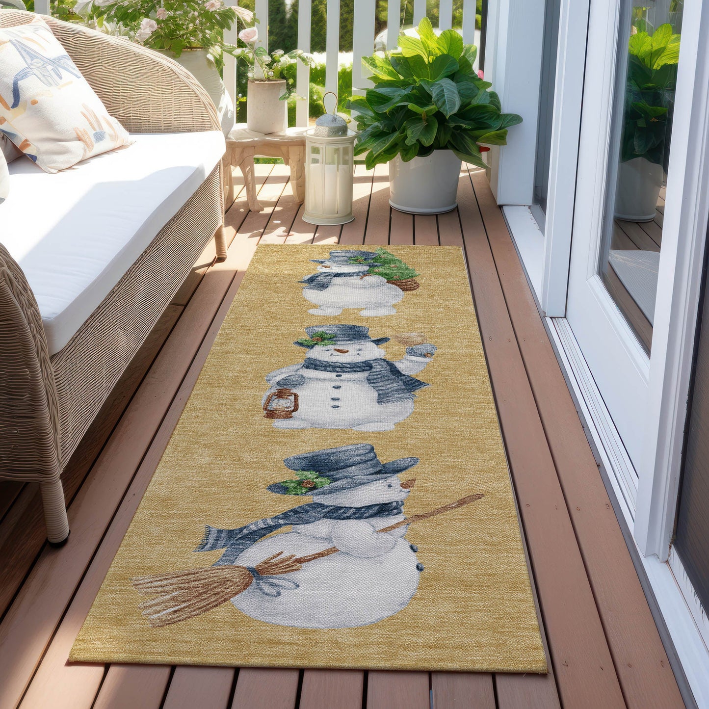 Addison Rugs Raeanor Gold Washable Indoor-Outdoor Rug