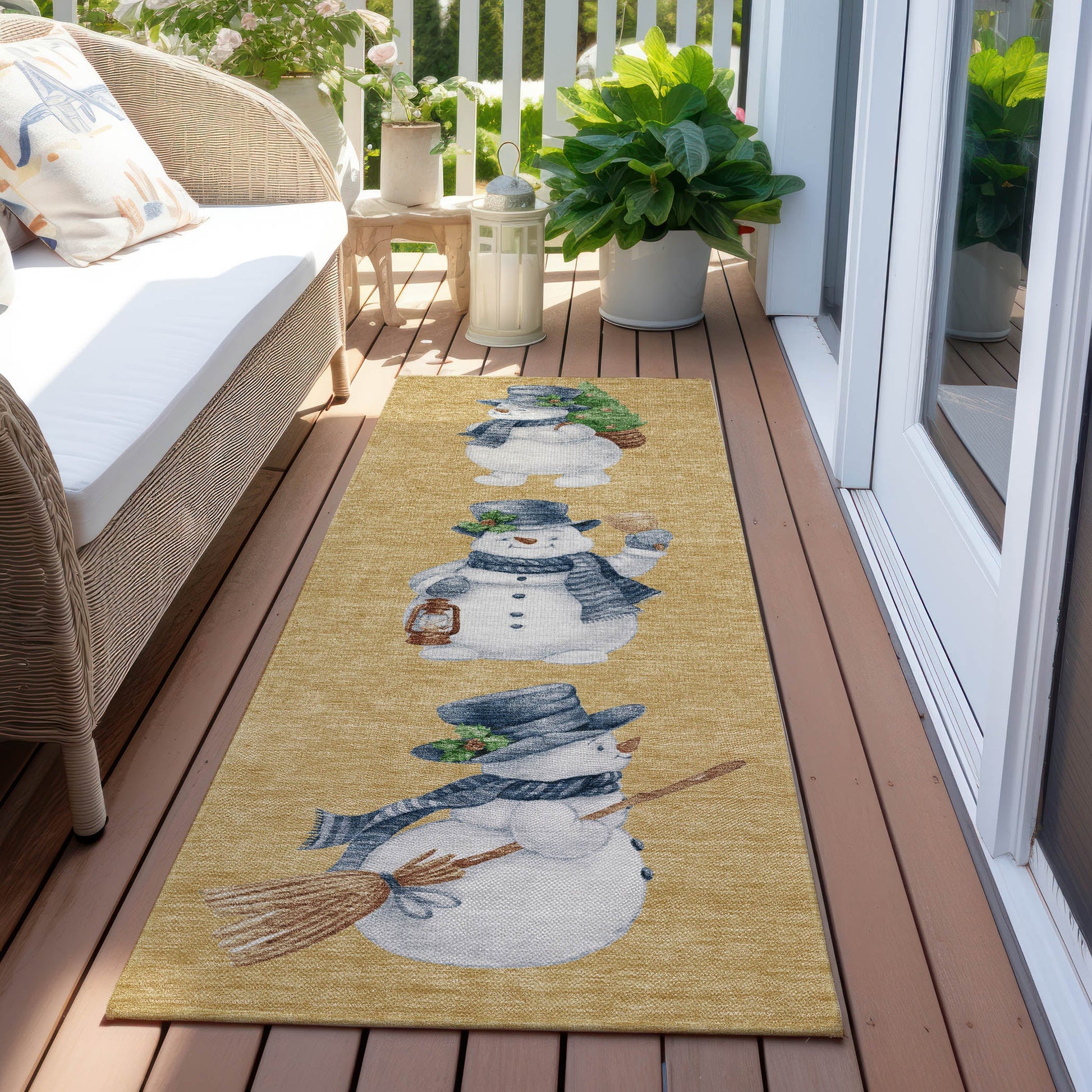 Addison Rugs Raeanor Gold Washable Indoor-Outdoor Rug