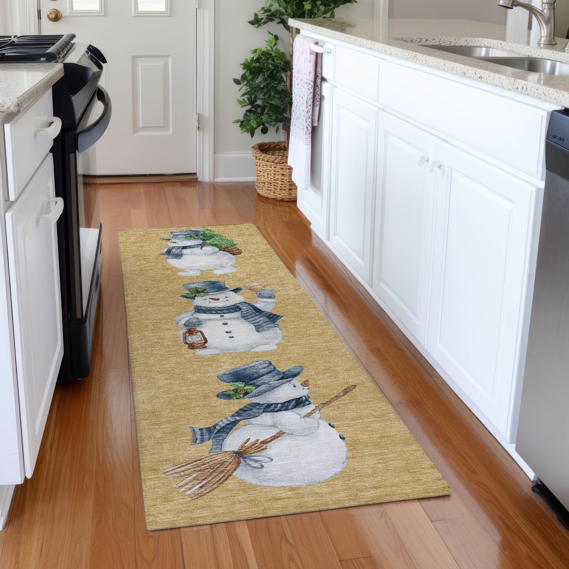 Addison Rugs Raeanor Gold Washable Indoor-Outdoor Rug