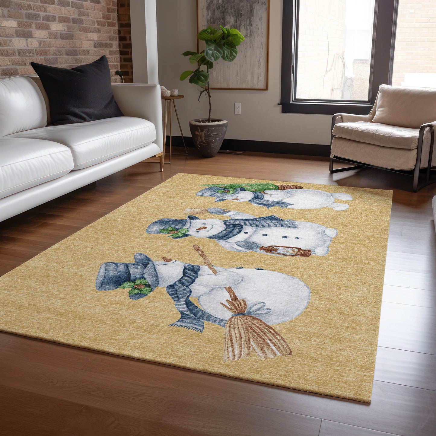 Addison Rugs Raeanor Gold Washable Indoor-Outdoor Rug