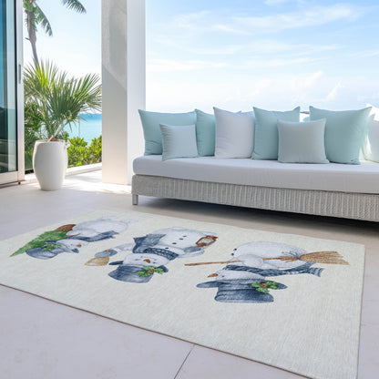 Addison Rugs Raeanor Ivory Washable Indoor-Outdoor Rug