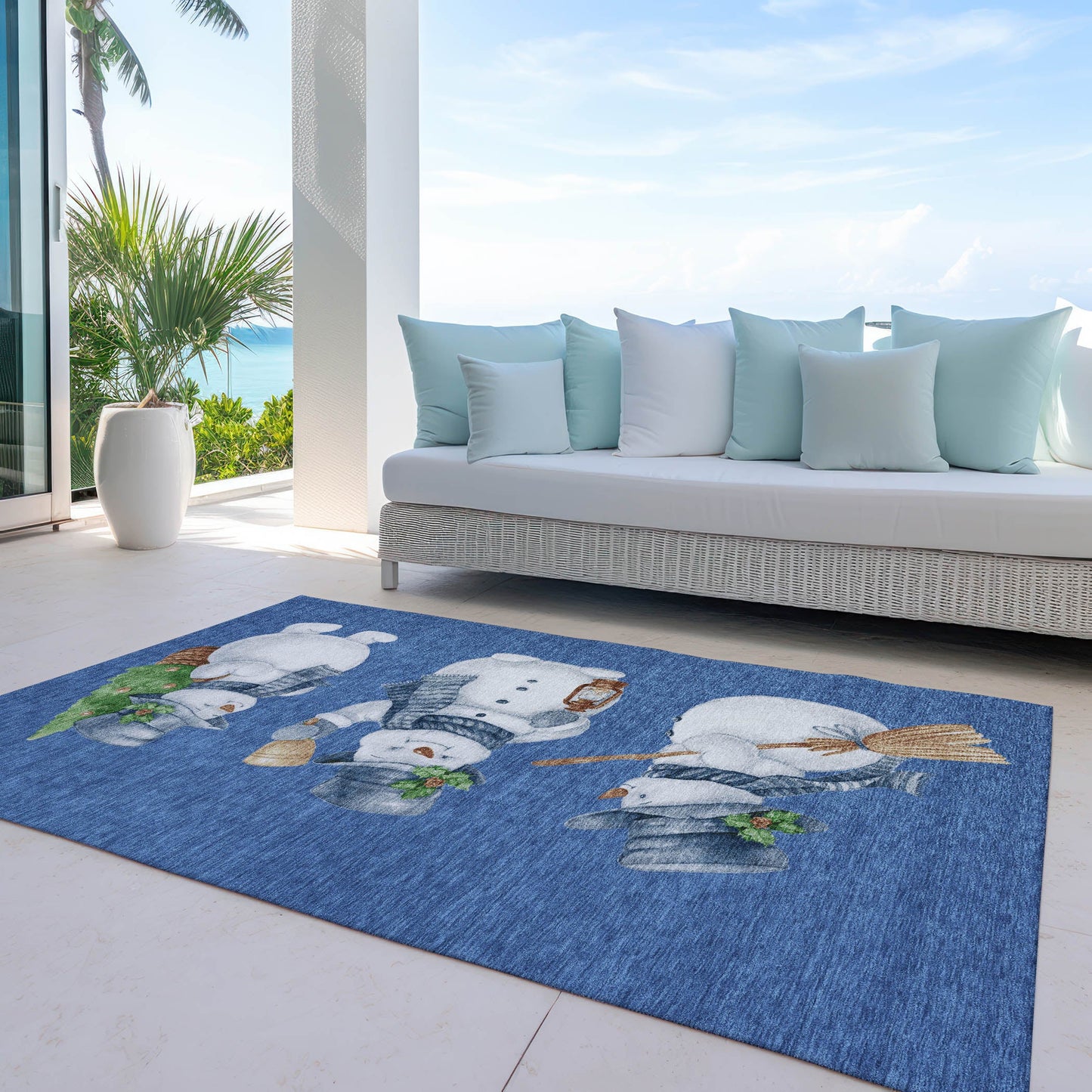 Addison Rugs Raeanor Navy Washable Indoor-Outdoor Rug