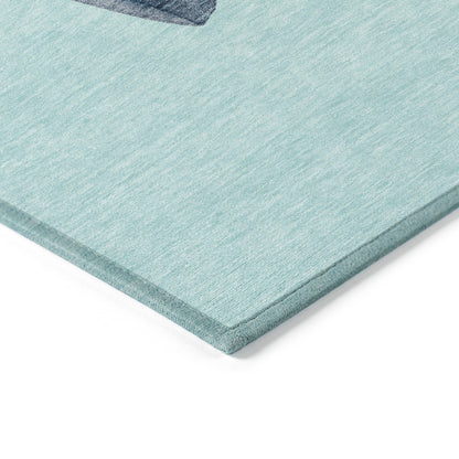 Addison Rugs Raeanor Blue Washable Indoor-Outdoor Rug