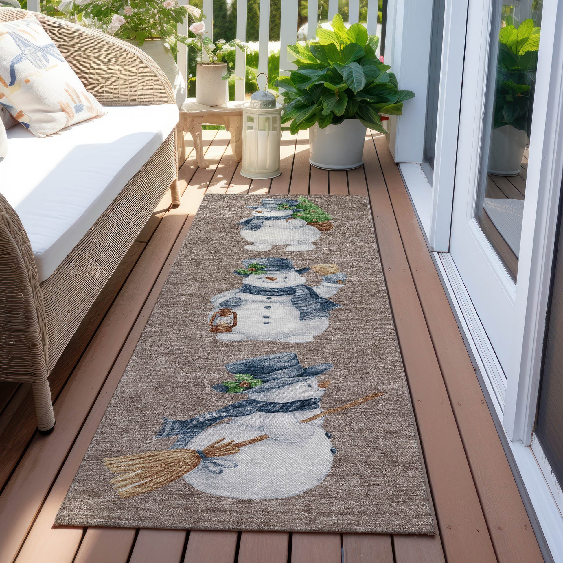 Addison Rugs Raeanor Taupe Washable Indoor-Outdoor Rug