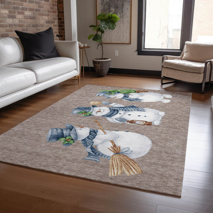 Addison Rugs Raeanor Taupe Washable Indoor-Outdoor Rug