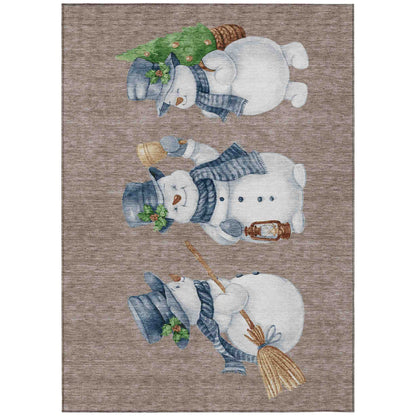 Addison Rugs Raeanor Taupe Washable Indoor-Outdoor Rug